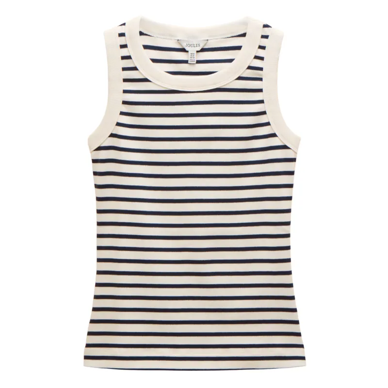 Joules Ladies Harbour Jersey Vest - Creme Navy