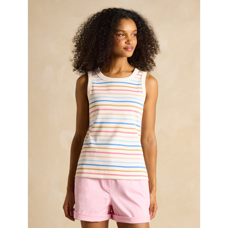 Joules Ladies Harbour Jersey Vest - Multi Stripe-1
