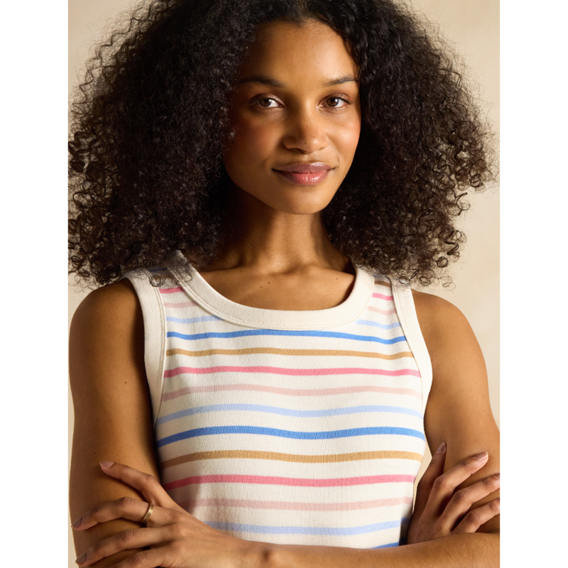 Joules Ladies Harbour Jersey Vest - Multi Stripe-3