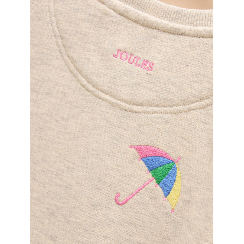 Joules Kids Summer Days Embroidered Sweatshirt - Neutral-6