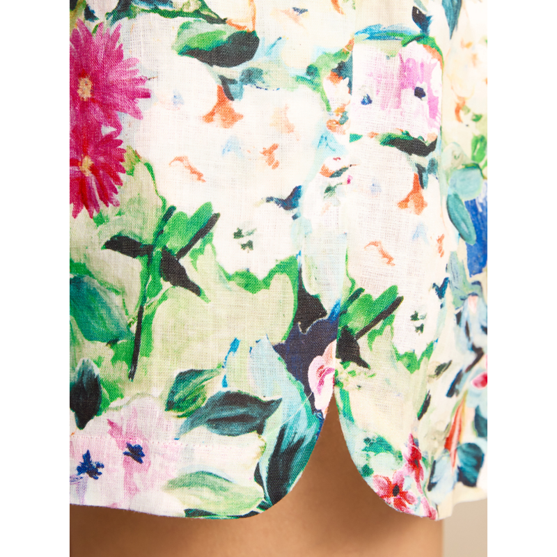 Joules Ladies Linen Shorts - Multi Floral-7