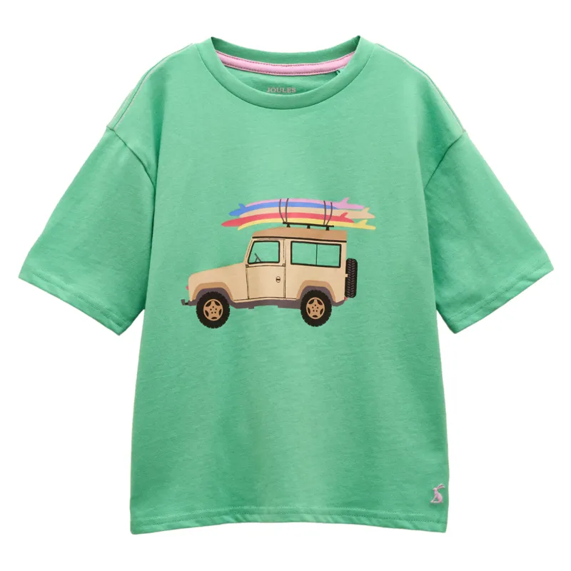 Joules Kids Ben 4x4 Print T-Shirt - Green