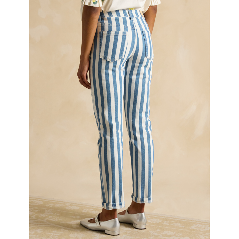 Joules Slim Straight Fit Jeans - Blue Stripe - Ladies UK 14-2