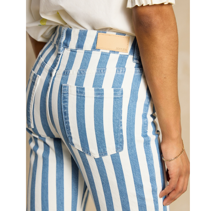 Joules Slim Straight Fit Jeans - Blue Stripe - Ladies UK 14-4