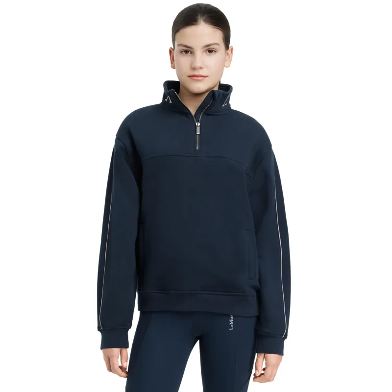 LeMieux Young Rider Kate Quarter Zip Sweat - Navy-1