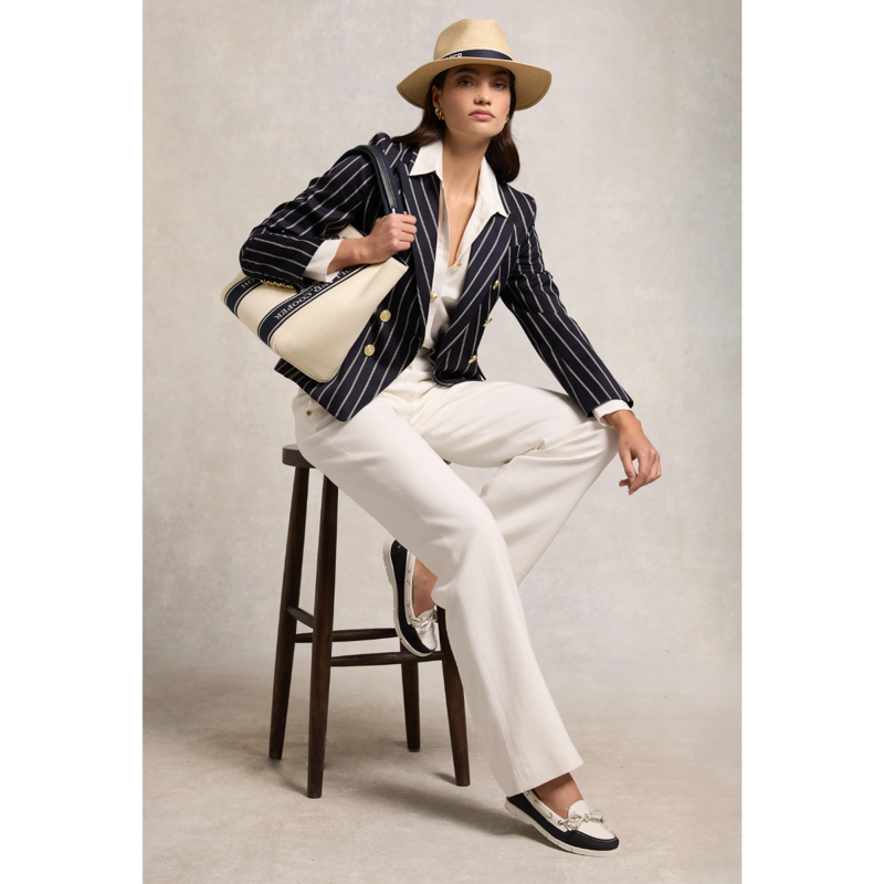 Holland Cooper Francesca Hat - Natural Navy-5