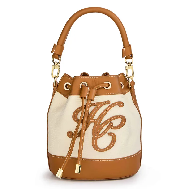 Holland Cooper Amalfi Bucket Bag - Tan Canvas