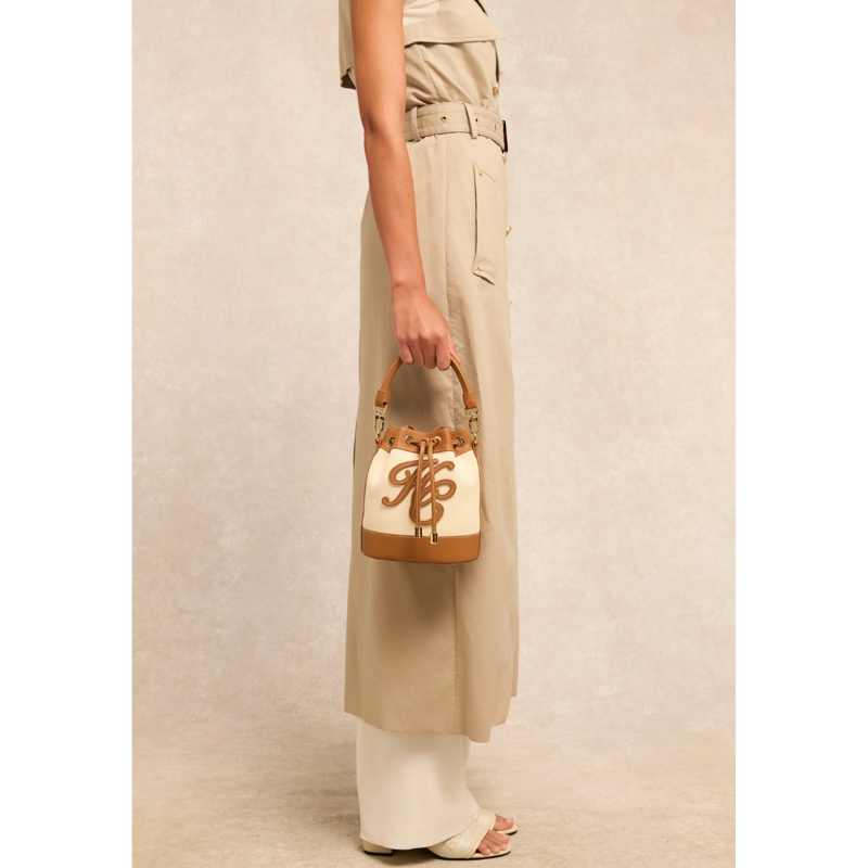 Holland Cooper Amalfi Bucket Bag - Tan Canvas-7