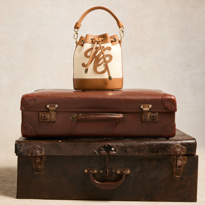 Holland Cooper Amalfi Bucket Bag - Tan Canvas-6