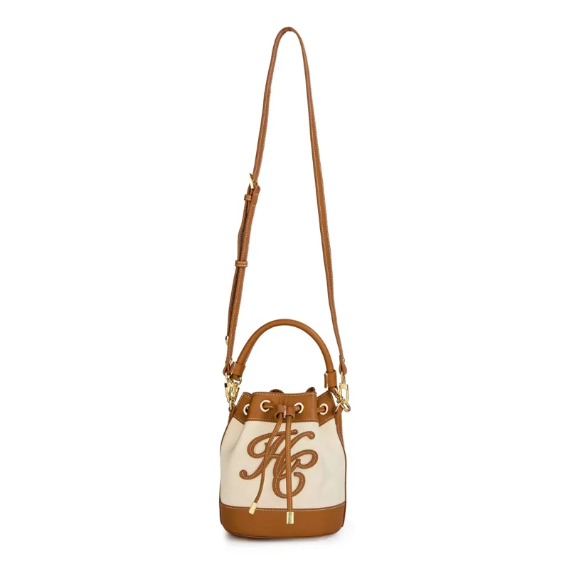 Holland Cooper Amalfi Bucket Bag - Tan Canvas-2