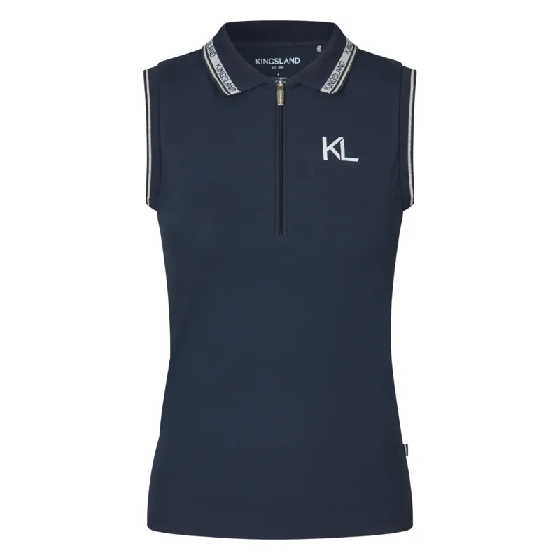 Kingsland KLNaira Ladies Pique Sleeveless Polo - Navy