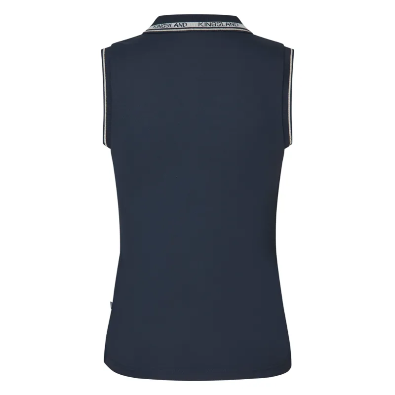 Kingsland KLNaira Ladies Pique Sleeveless Polo - Navy-1