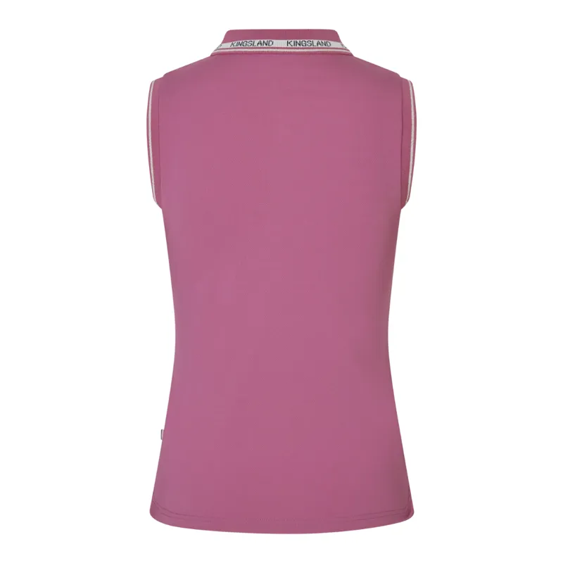 Kingsland KLNaira Ladies Pique Sleeveless Polo - Pink Malaga-1