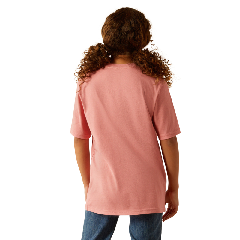 Ariat Youth Farm Scene Short Sleeved T-Shirt - Dusty Rose-1