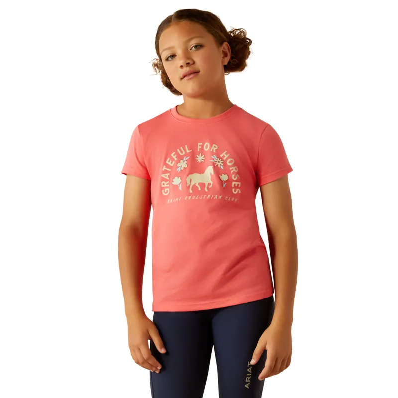 Ariat Youth Grateful T-Shirt - Coral Paradise