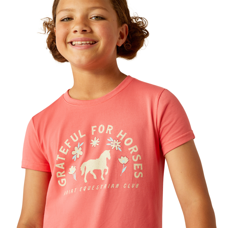 Ariat Youth Grateful T-Shirt - Coral Paradise-2