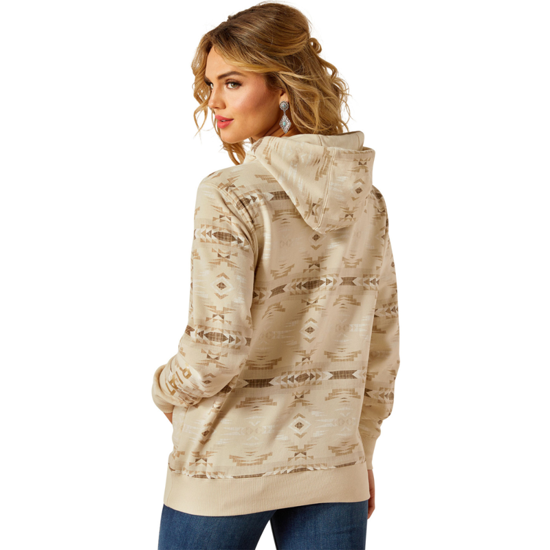 Ariat Women's Logo 2.0 Hoodie - Sandstone Southwest Print-1