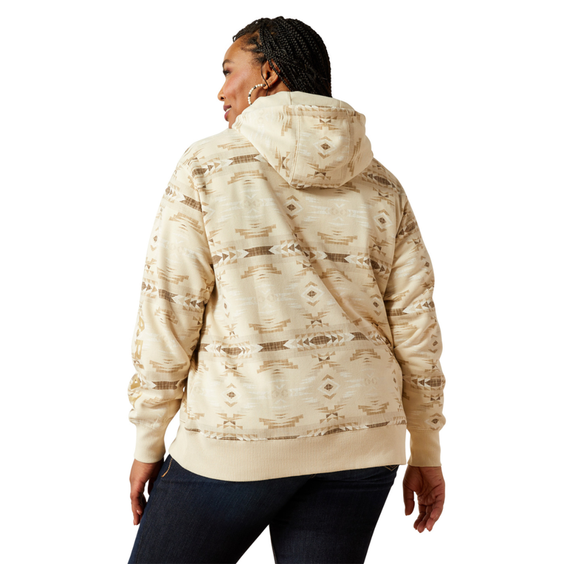 Ariat Women's Logo 2.0 Hoodie - Sandstone Southwest Print-3
