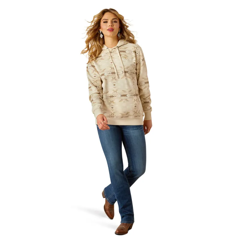 Ariat Women's Logo 2.0 Hoodie - Sandstone Southwest Print-4
