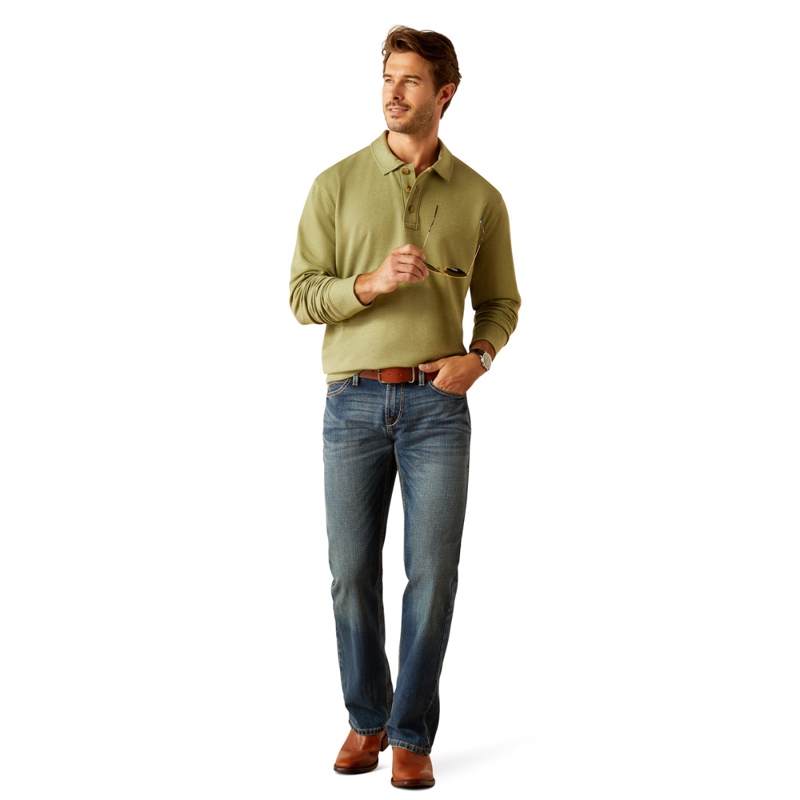 Ariat Men's Wilton Sweatshirt - Oil Green Heather-3