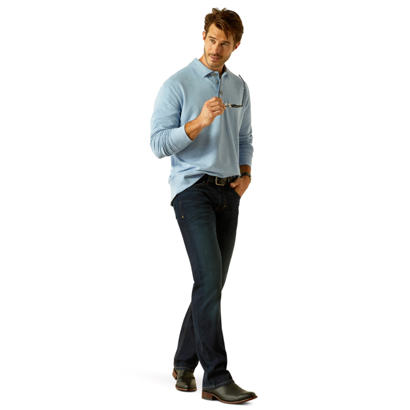Ariat Men's Wilton Sweatshirt -  Chambray Blue Heather-3