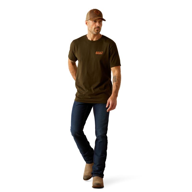 Ariat Men's Armadillo on a Half Shell T-Shirt - Dark Olive-4