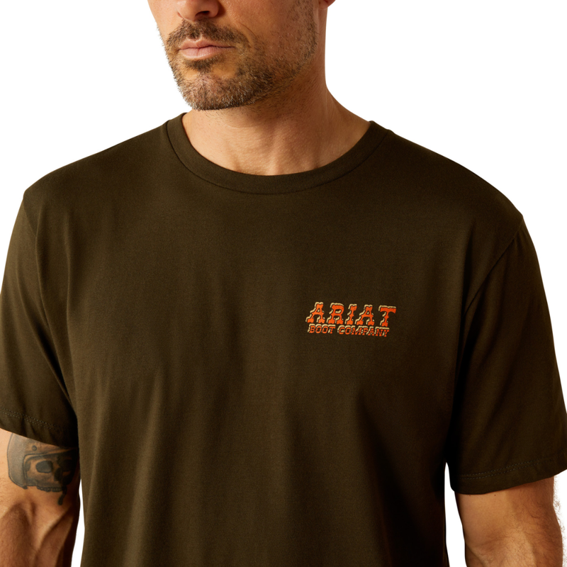 Ariat Men's Armadillo on a Half Shell T-Shirt - Dark Olive-2