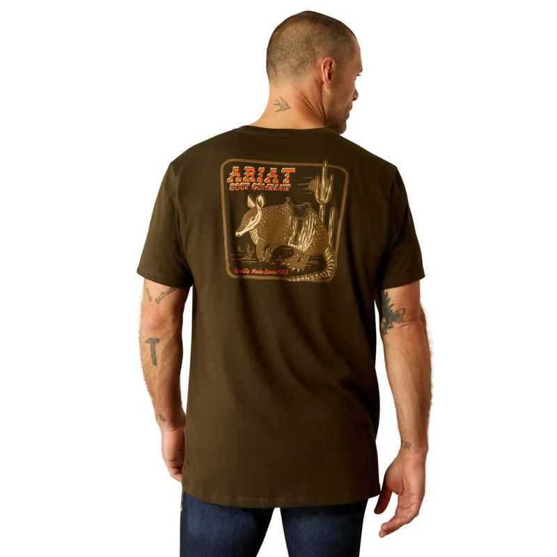 Ariat Men's Armadillo on a Half Shell T-Shirt - Dark Olive-1