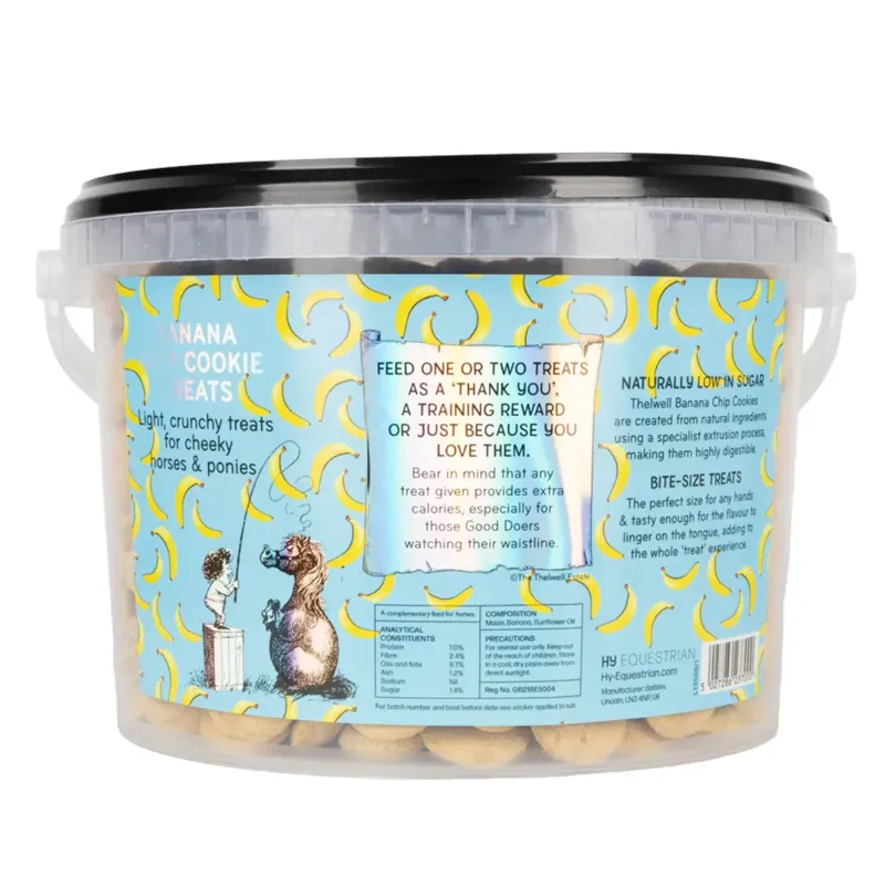 Hy Equestrian Thelwell Ponio Banana Chip Cookies - 1.7kg Tub-1