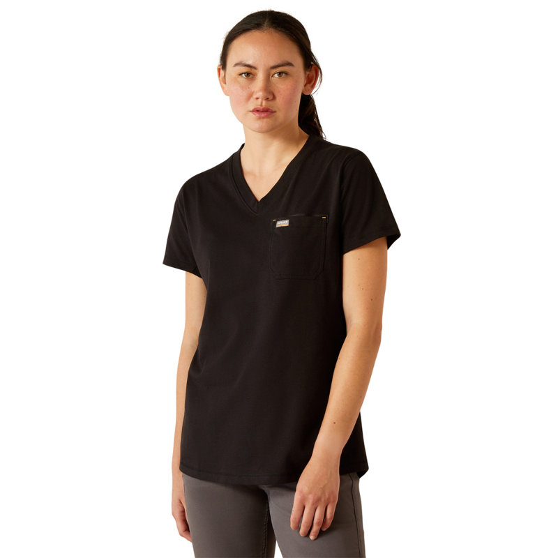 Ariat Women's Workman Rose T-Shirt - Black-1