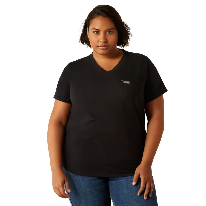 Ariat Women's Workman Rose T-Shirt - Black