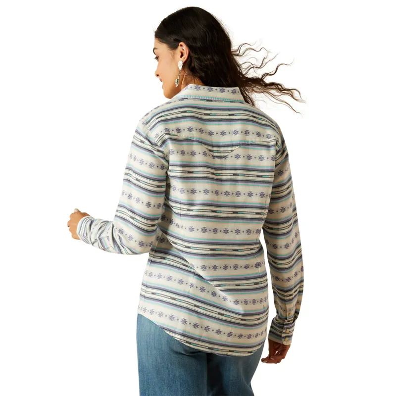 Ariat Women's Seaside Shirt - Geo Stream Serape Jaquard-3