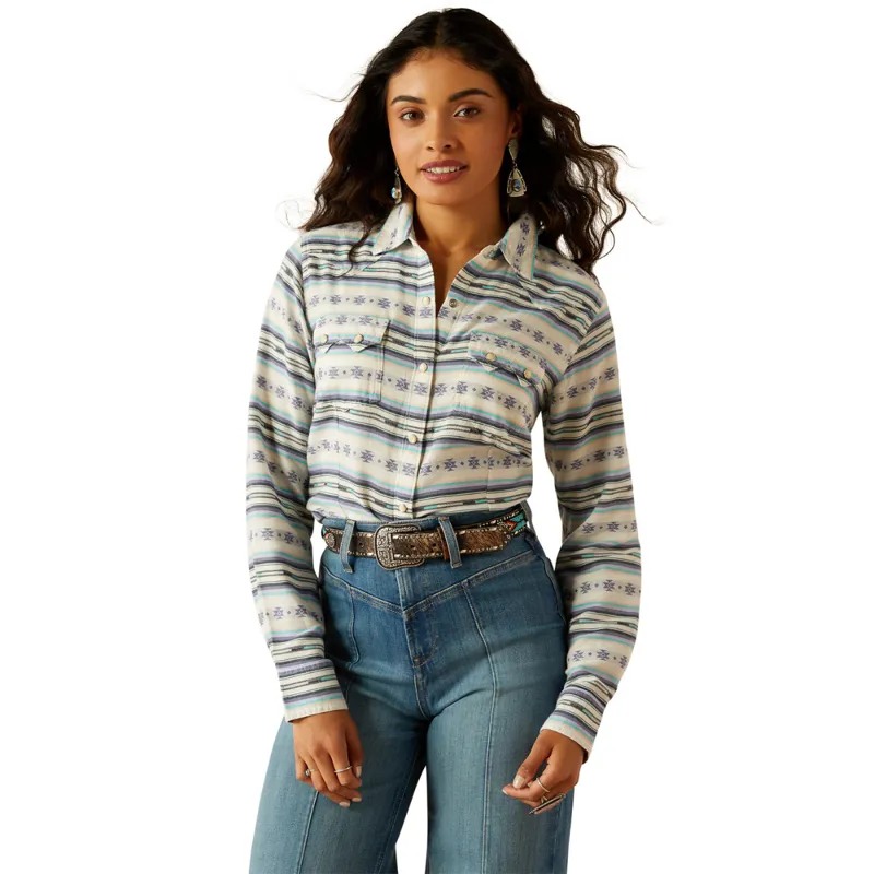 Ariat Women's Seaside Shirt - Geo Stream Serape Jaquard-1