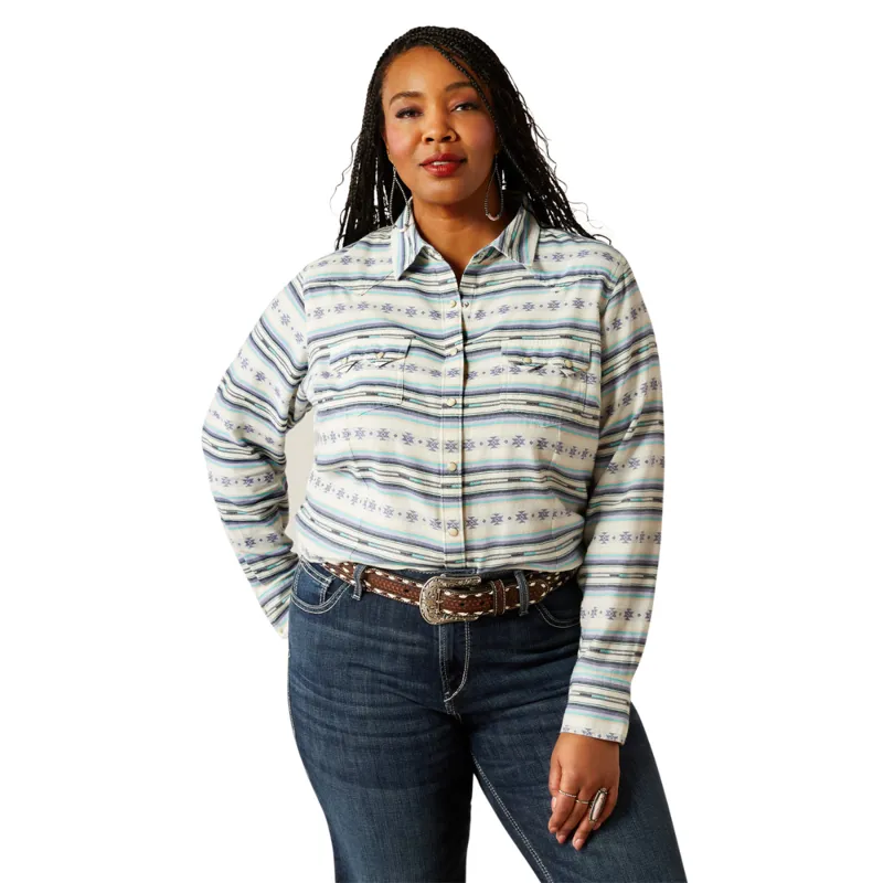 Ariat Women's Seaside Shirt - Geo Stream Serape Jaquard