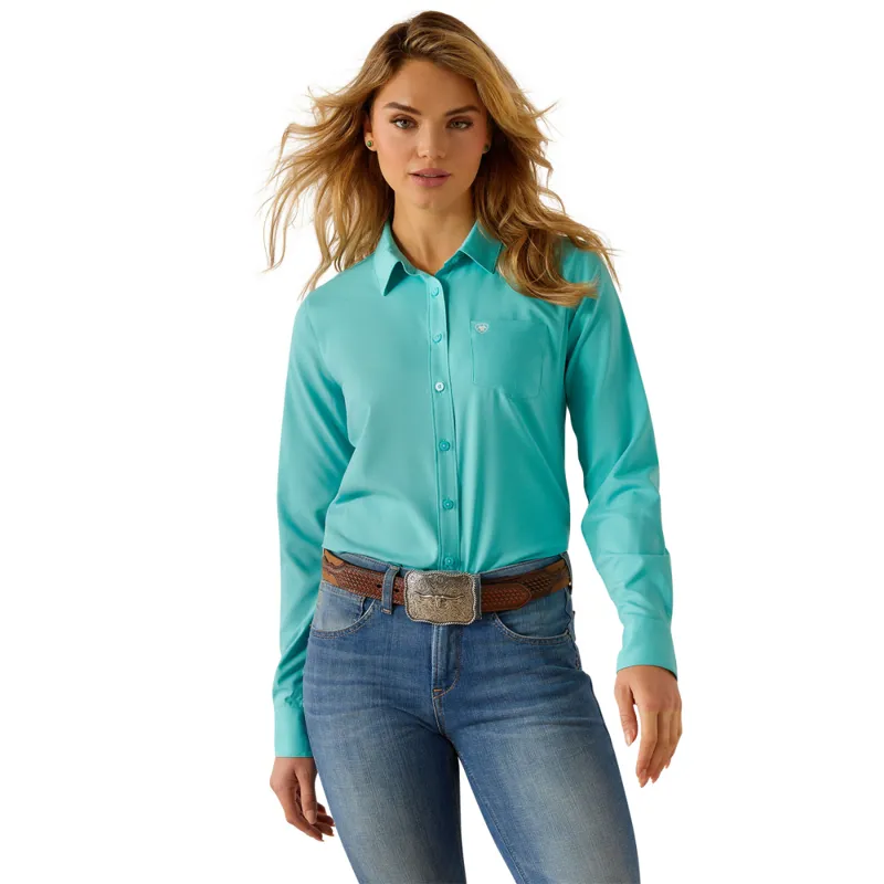 Ariat Women's Kirby Pro Team Shirt - Blue Turquoise