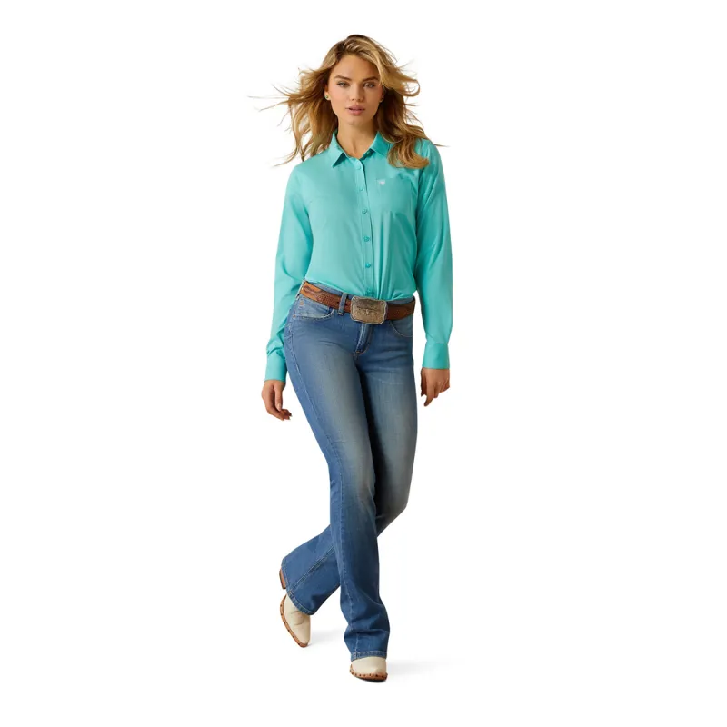 Ariat Women's Kirby Pro Team Shirt - Blue Turquoise-6