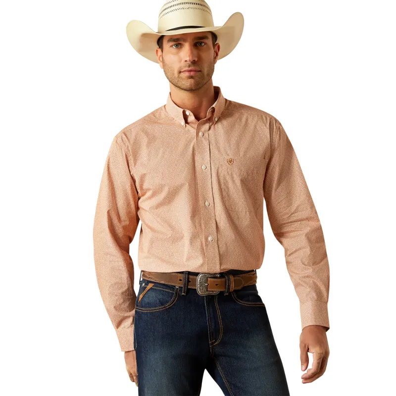 Ariat Men's Wrinkle Free Brysen Classic Fit Shirt - Orange