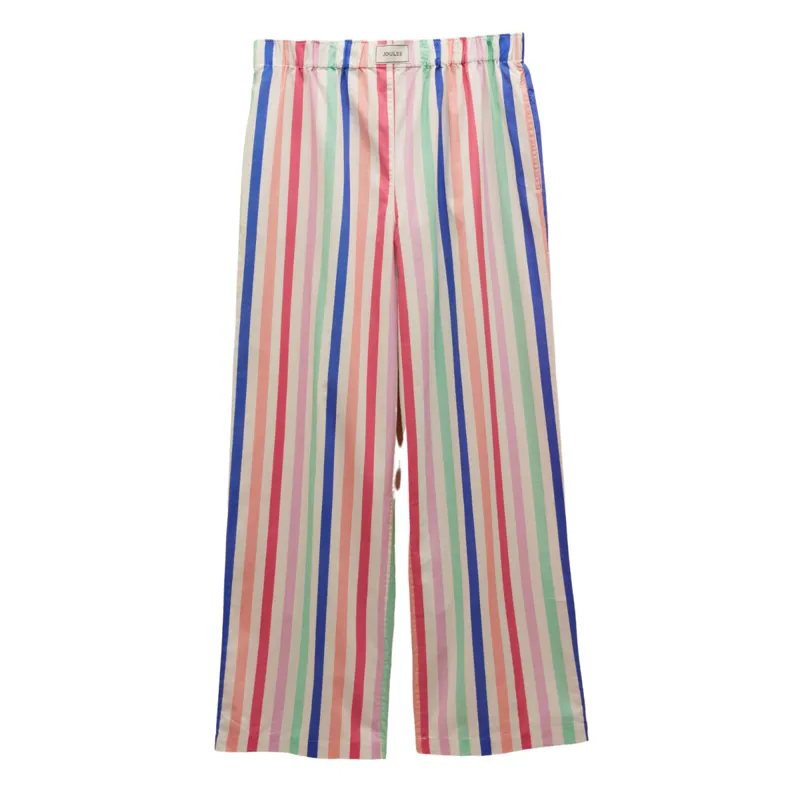Joules Ladies Hallie Pull-On Cotton Trousers - Multi Stripe