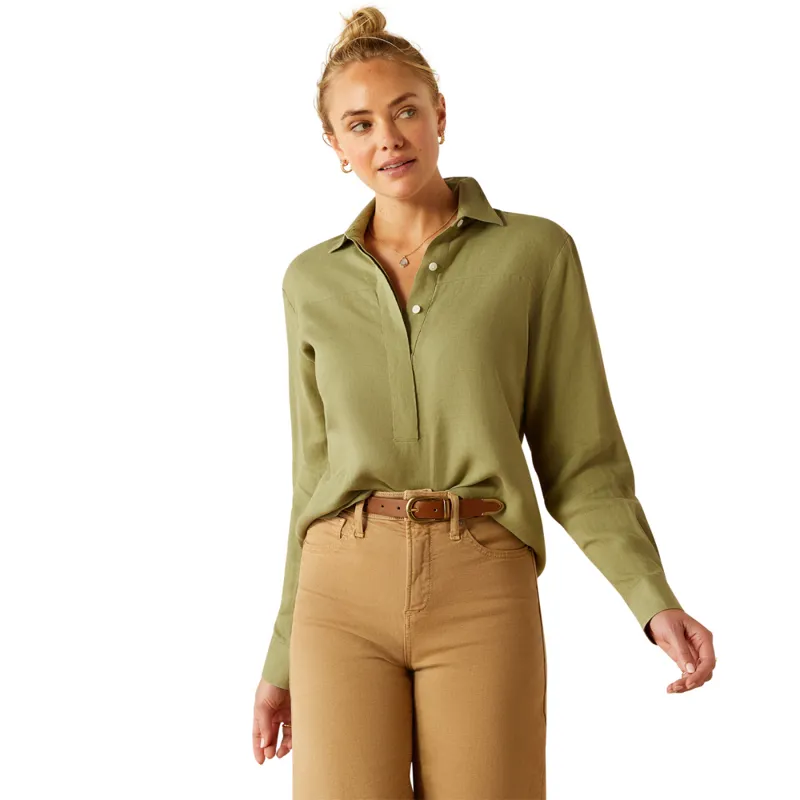Ariat Women's Pocklington Blouse - Oil Green