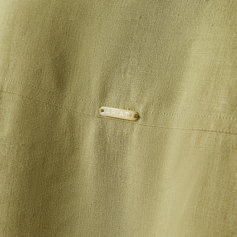 Ariat Women's Pocklington Blouse - Oil Green-3