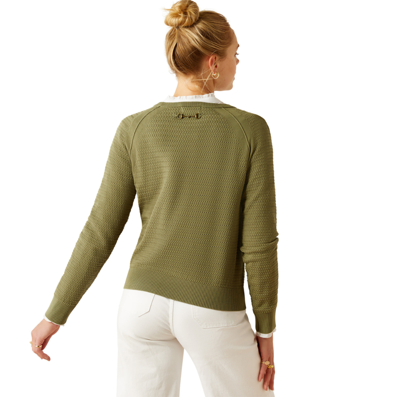 Ariat Women's Cambeck Sweater - Oil Green-1