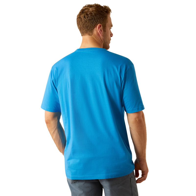 Ariat Men's Rebar Cotton Strong Standard T-Shirt - French Blue-1