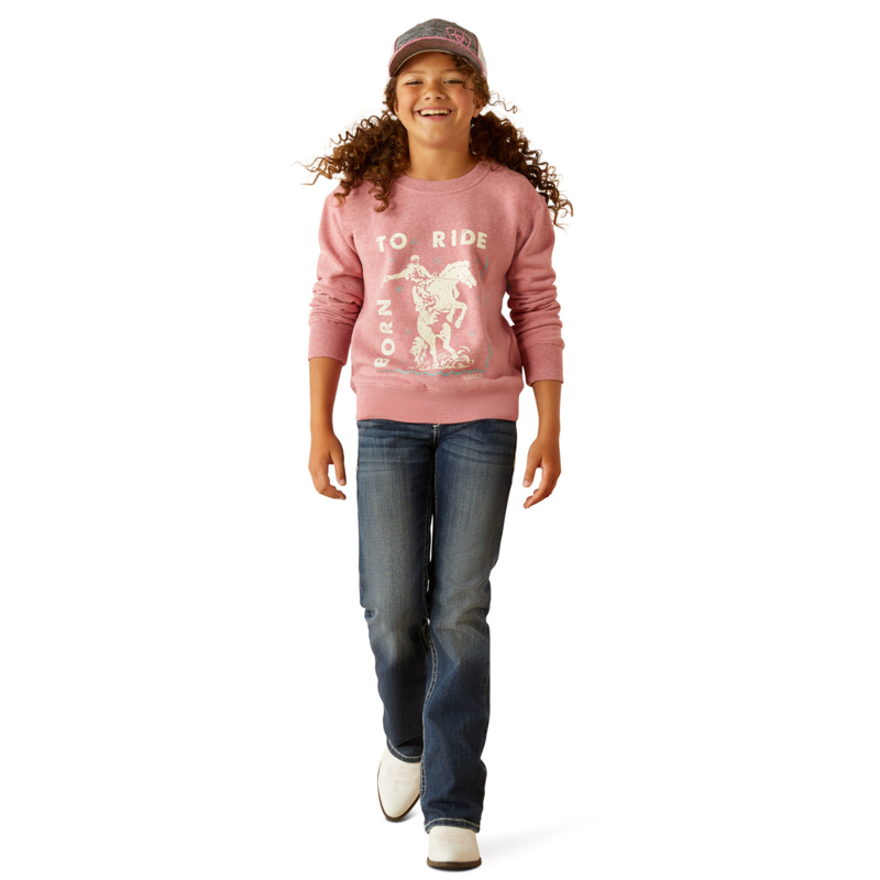 Ariat Junior Rider Sweatshirt - Rose Wine Heather-3