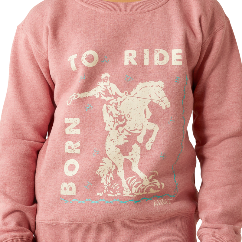 Ariat Junior Rider Sweatshirt - Rose Wine Heather-2