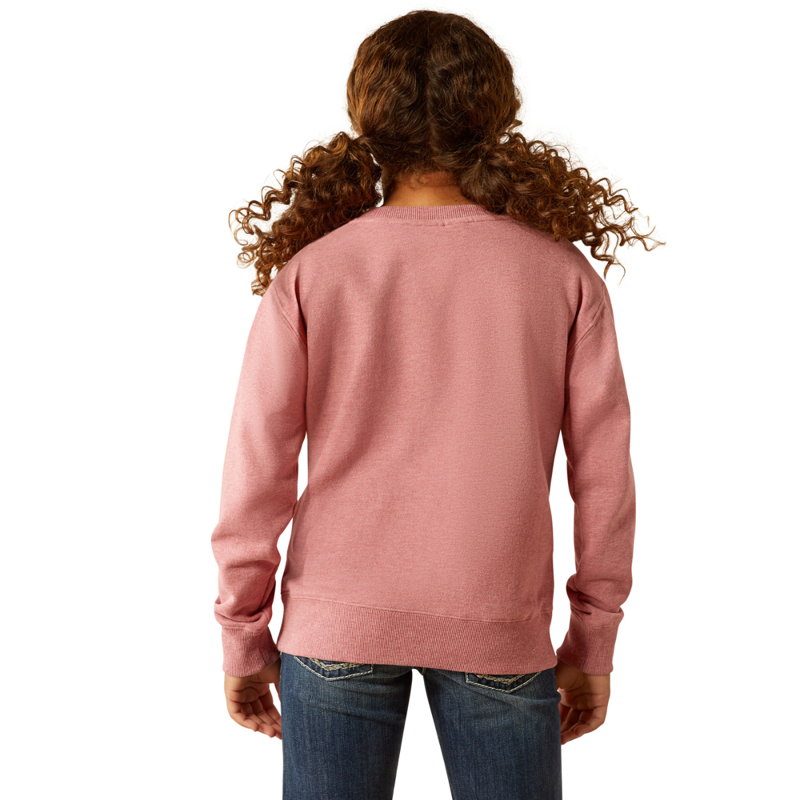 Ariat Junior Rider Sweatshirt - Rose Wine Heather-1
