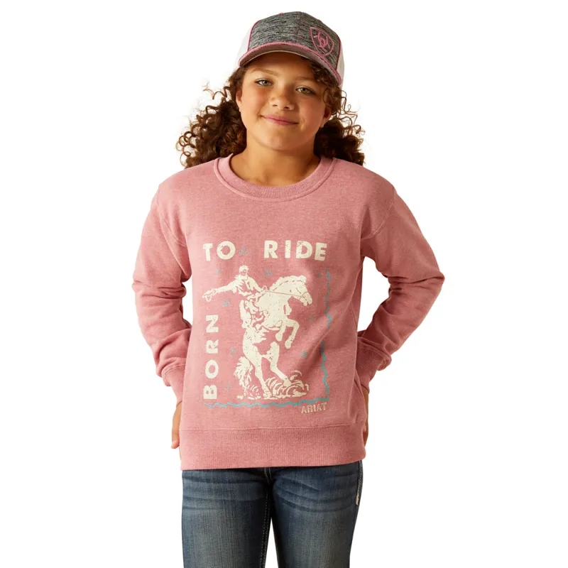 Ariat Junior Rider Sweatshirt - Rose Wine Heather