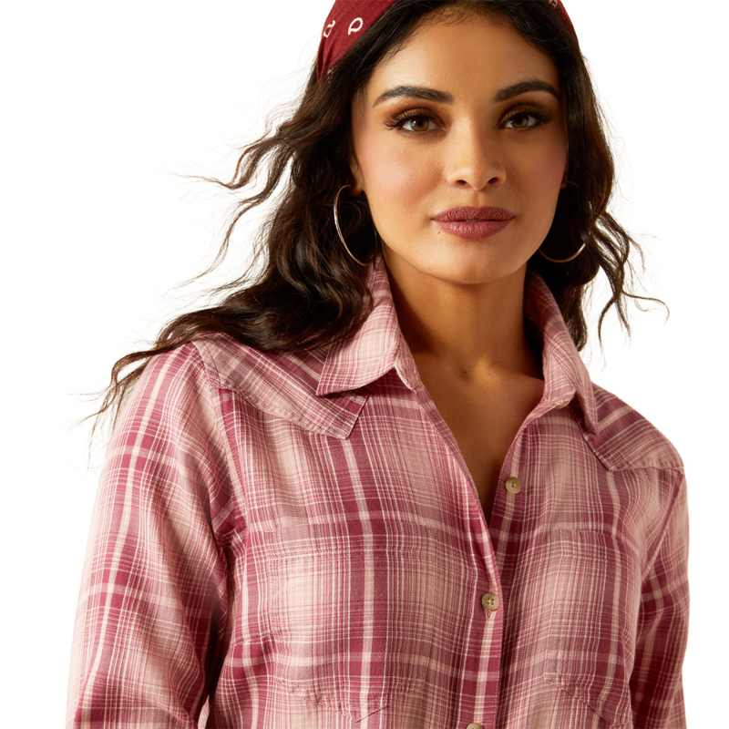 Ariat Women's  Billie Jean Western Shirt - Delilah Plaid-4