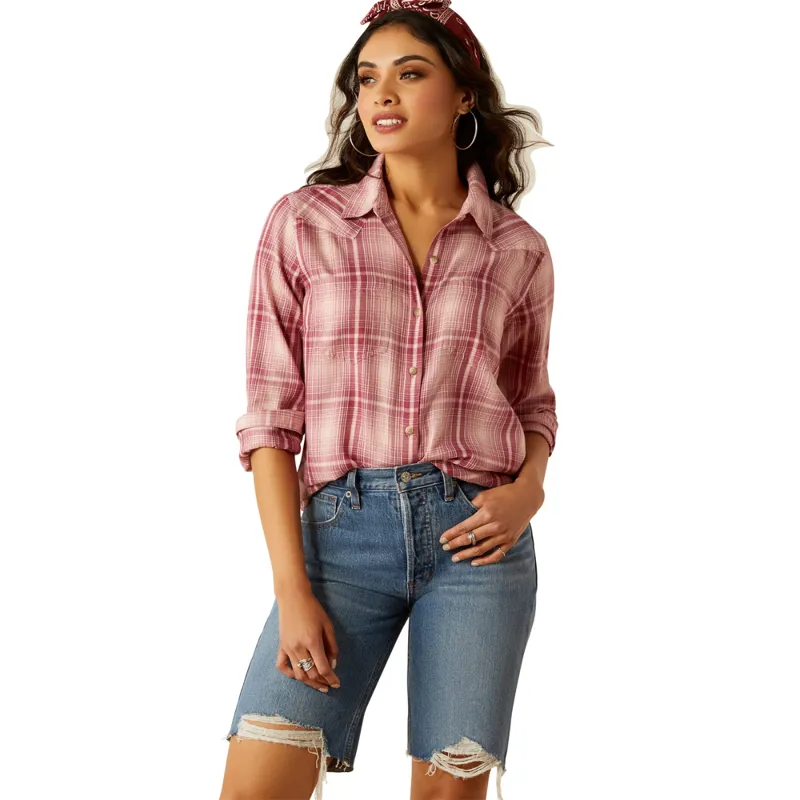 Ariat Women's  Billie Jean Western Shirt - Delilah Plaid-1