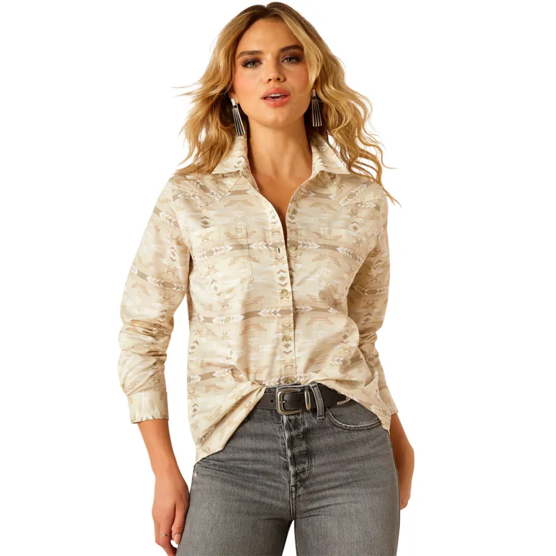 Ariat Women's  Billie Jean Western Shirt - Sandstone Southwest Print