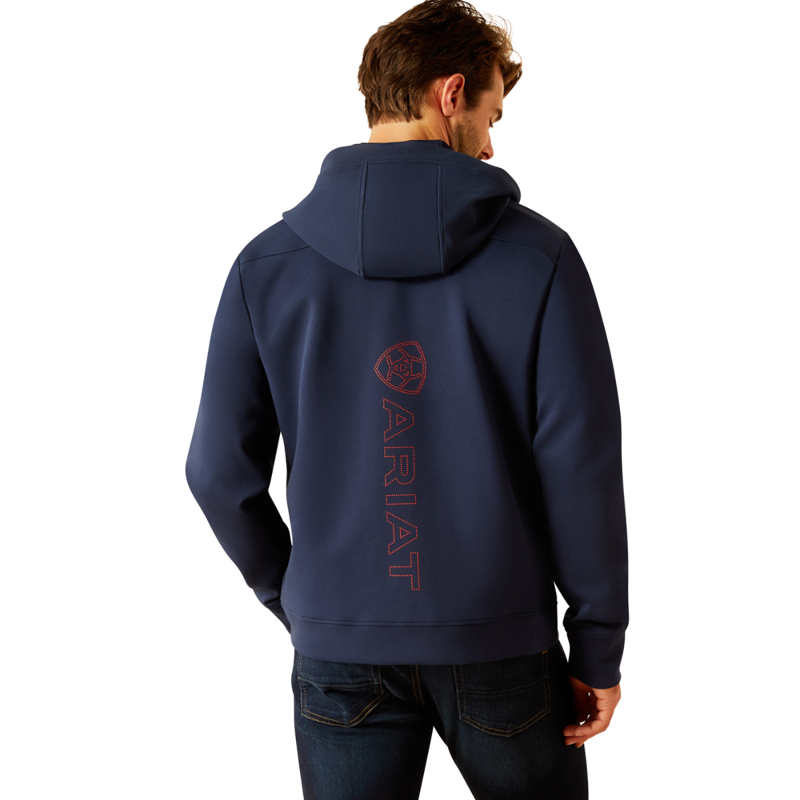 Ariat Men's Antez Team Full Zip Hoodie - Navy-1
